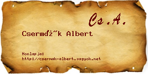 Csermák Albert névjegykártya